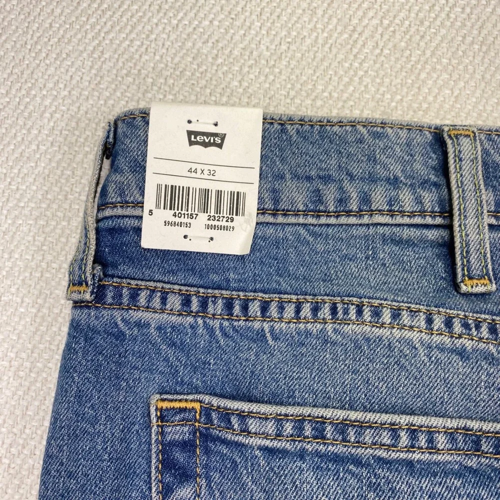 Levi's 502 Taper Jeans Mens 44x32 Blue Medium Wash Stretch Eco Performance New